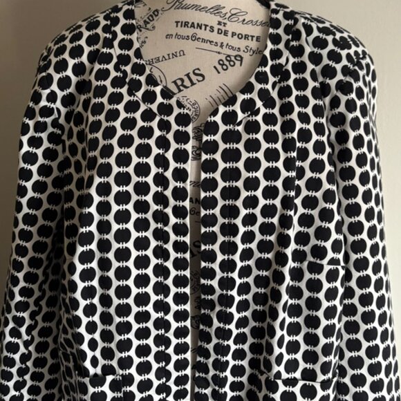 Dressbarn Geometric Print Blazer - Black & White, Size 3X - Picture 7 of 8